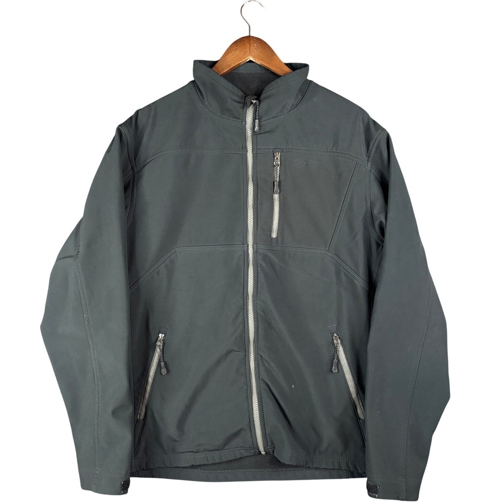RedHead Mens Softshell Full Zip Jacket Gray Large Outdoor Hiking Coat Gorpcore